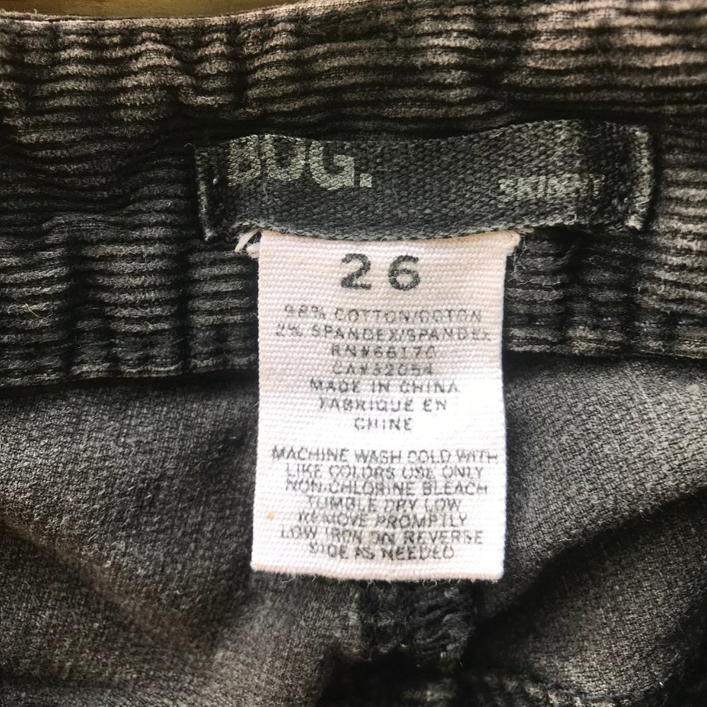 BDG BLACK CORDUROY SIZE 26 - Picture 4 of 6